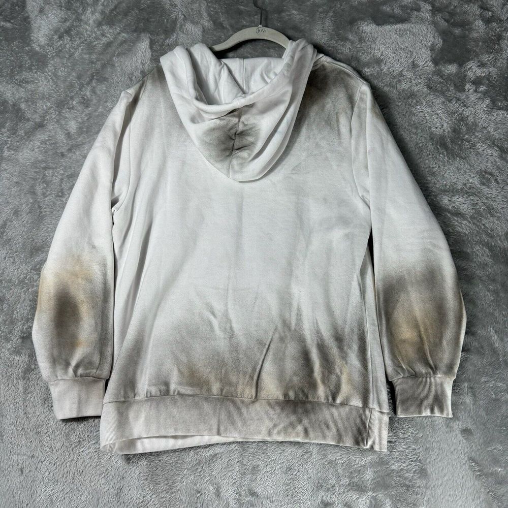 Rockstar Original Sweat Suit Mens S White Hoodie Pants Cross Spray Paint Retro - Picture 16 of 16